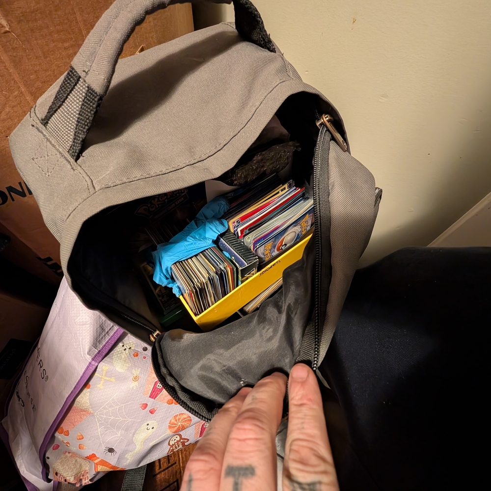 Gray Canvas Backpack